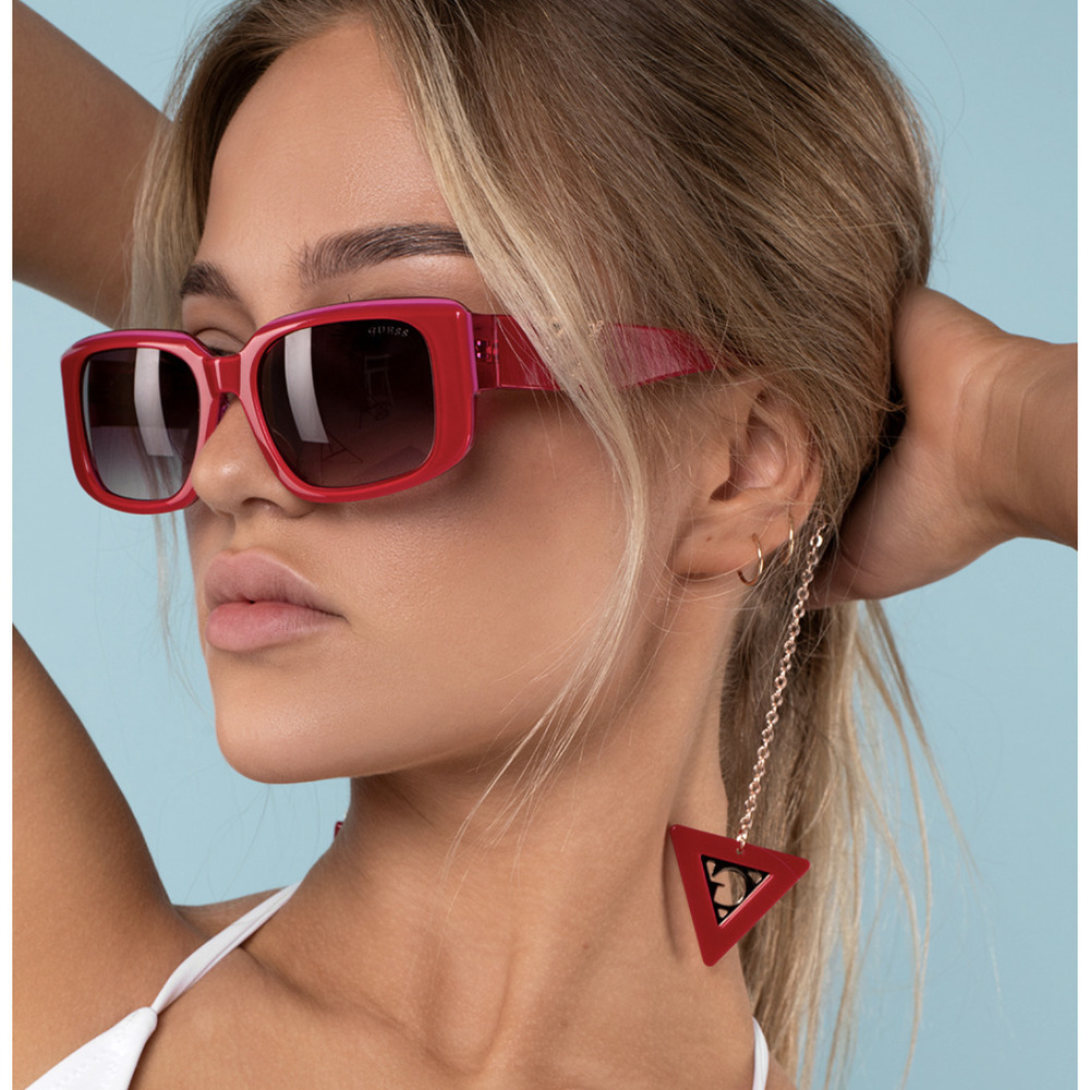 NWT Guess GU7891-72T-53 Red 53mm Sunglasses